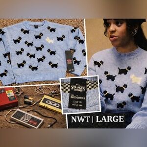 NWT Scottie Dog Knit Sweater 🐕 Erica Sinclair Preppy Cozy Vibes